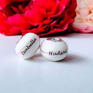 Chunky Keepsake Memorial Bead with Lettering