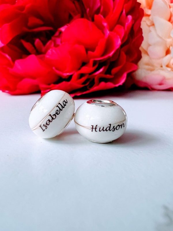 Chunky Keepsake Memorial Bead with Lettering